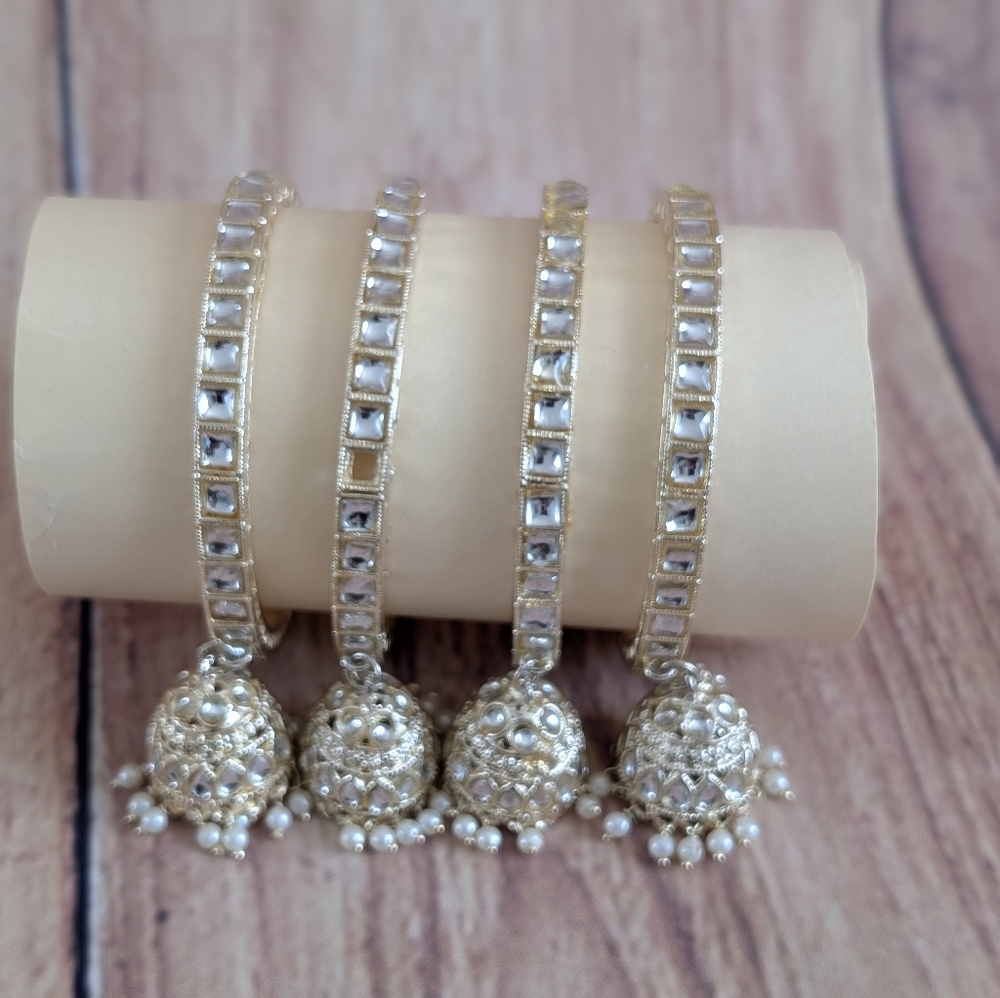 Elegant Polki Kundan Women's Bangles | Bracelet Set